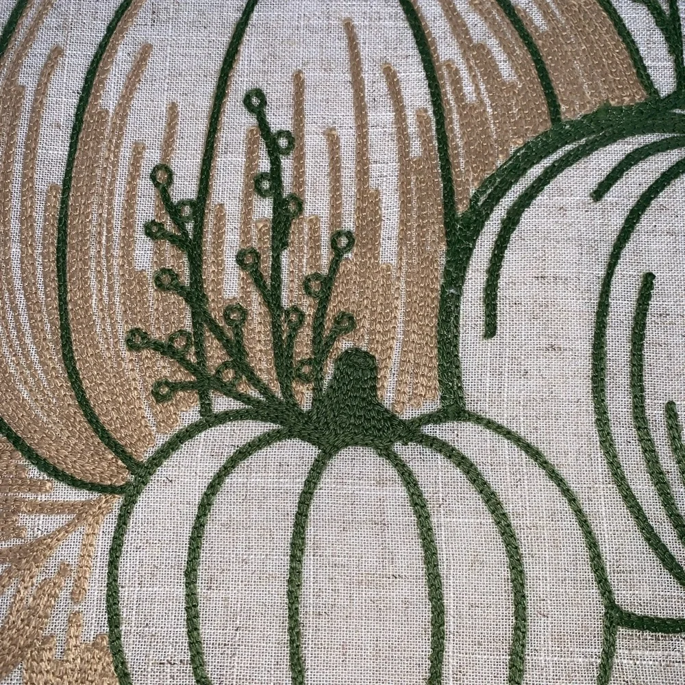 Harvest Mariola Pumpkins Embroidered Fall Table Runner 14x70 NWT (Q233-236)